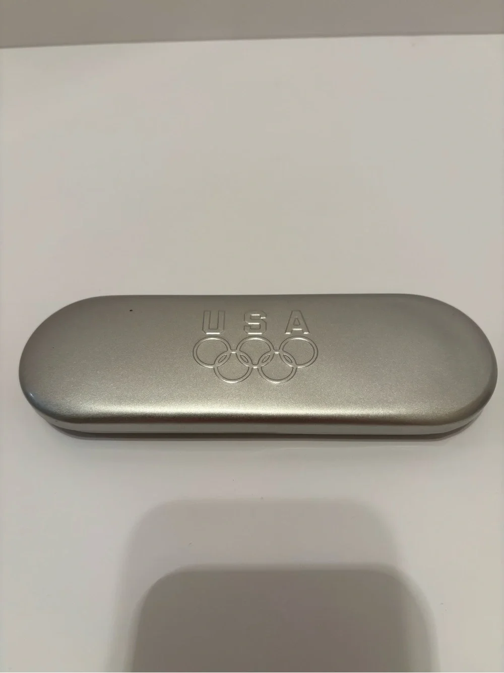 USA Branded Black and Silver Pen Set in Metal Case